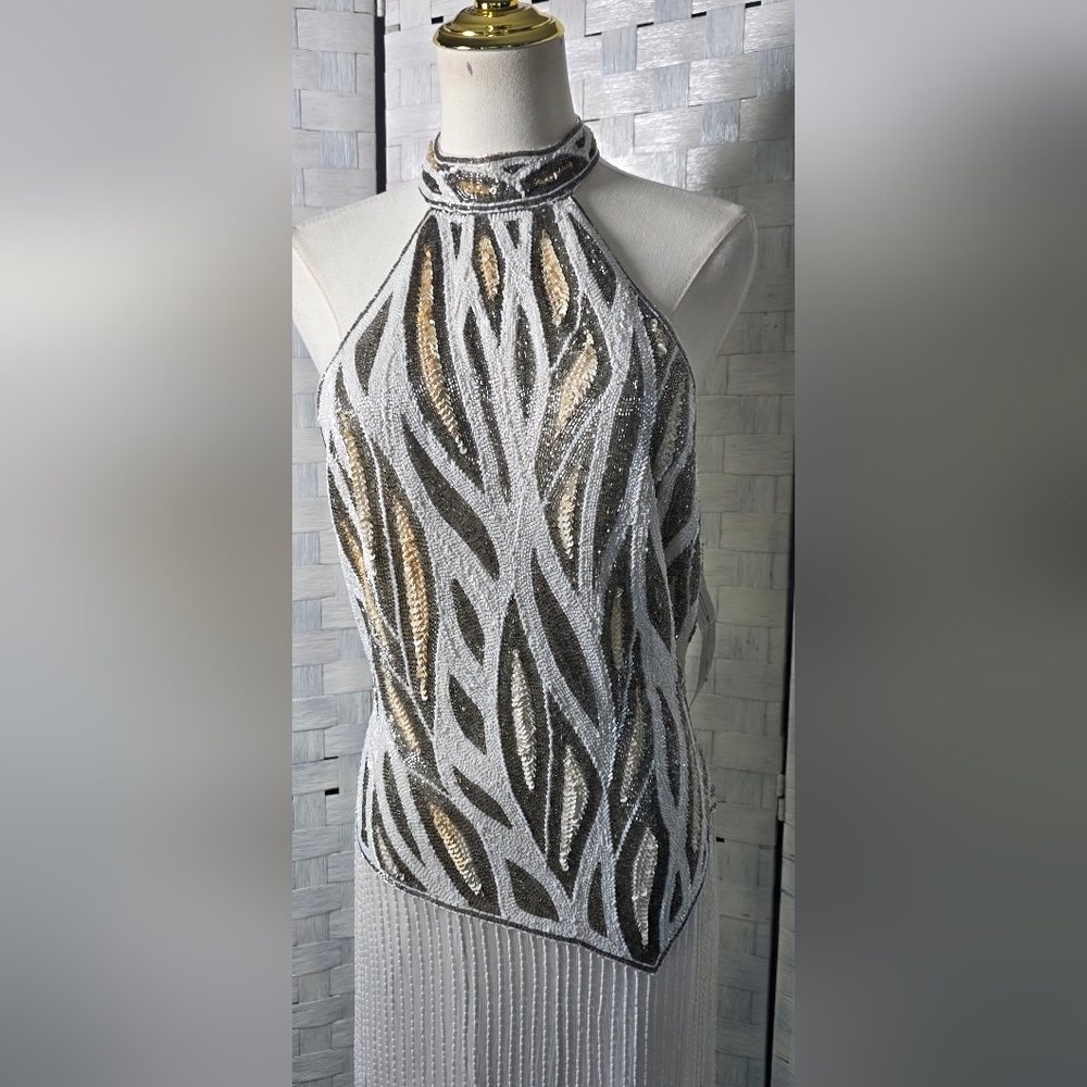80'S VNTG SCALA FULLY BEADED GOWN
